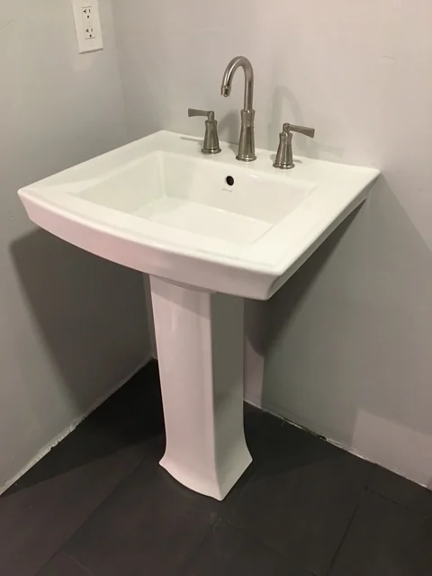 Finished Kohler Pedestal Sink — Foster City, CA
